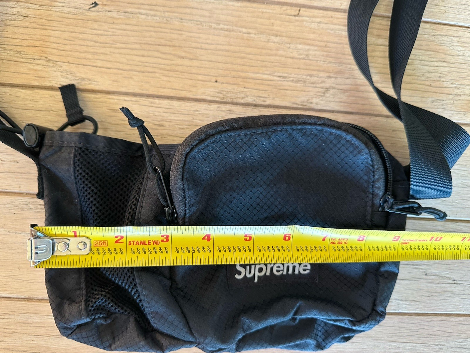 Authentic Supreme shoulder Sling Messenger bag Cordura Fabric Black-GUC!