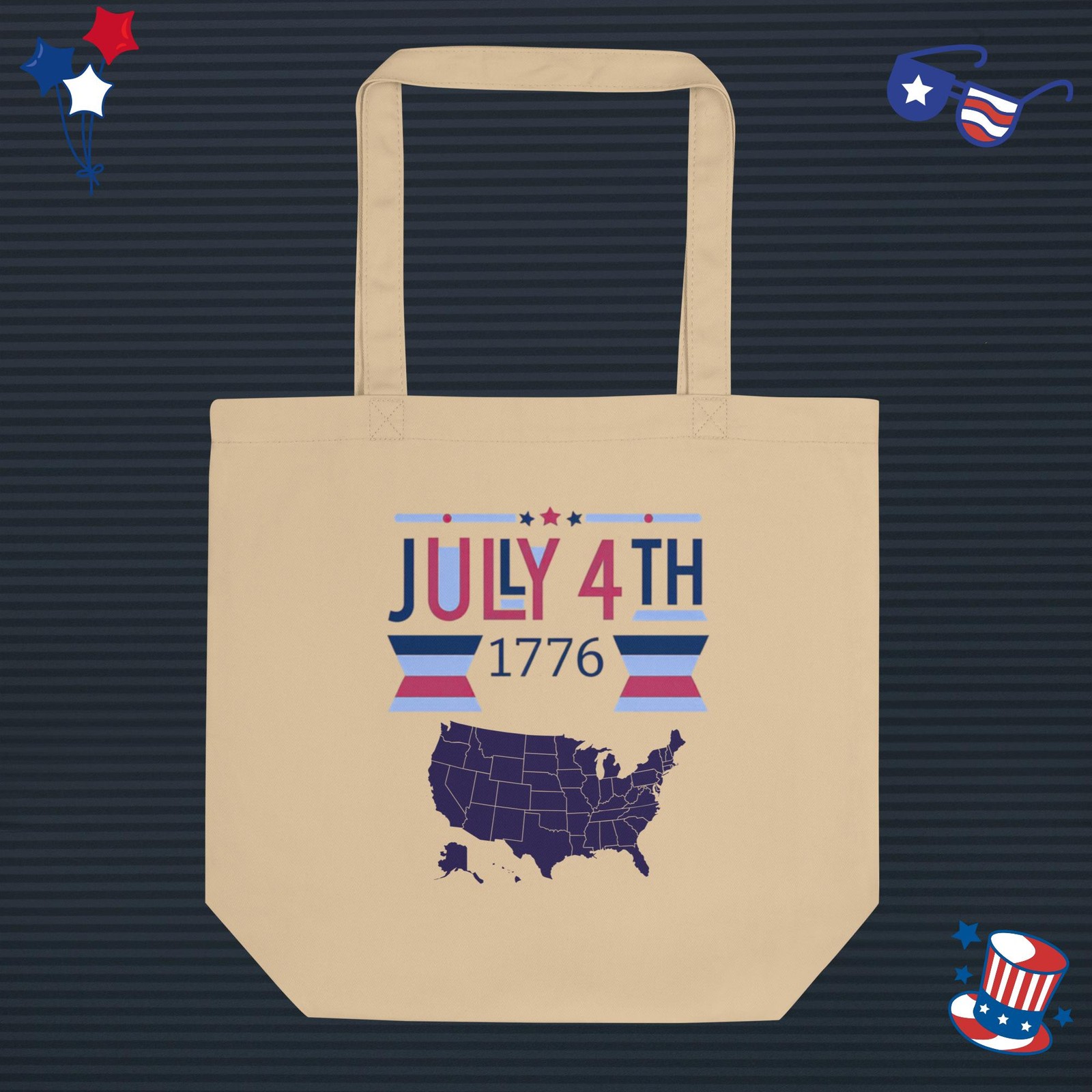 America USA 4th of July 1776-2026 Anniversary Eco Tote Bag