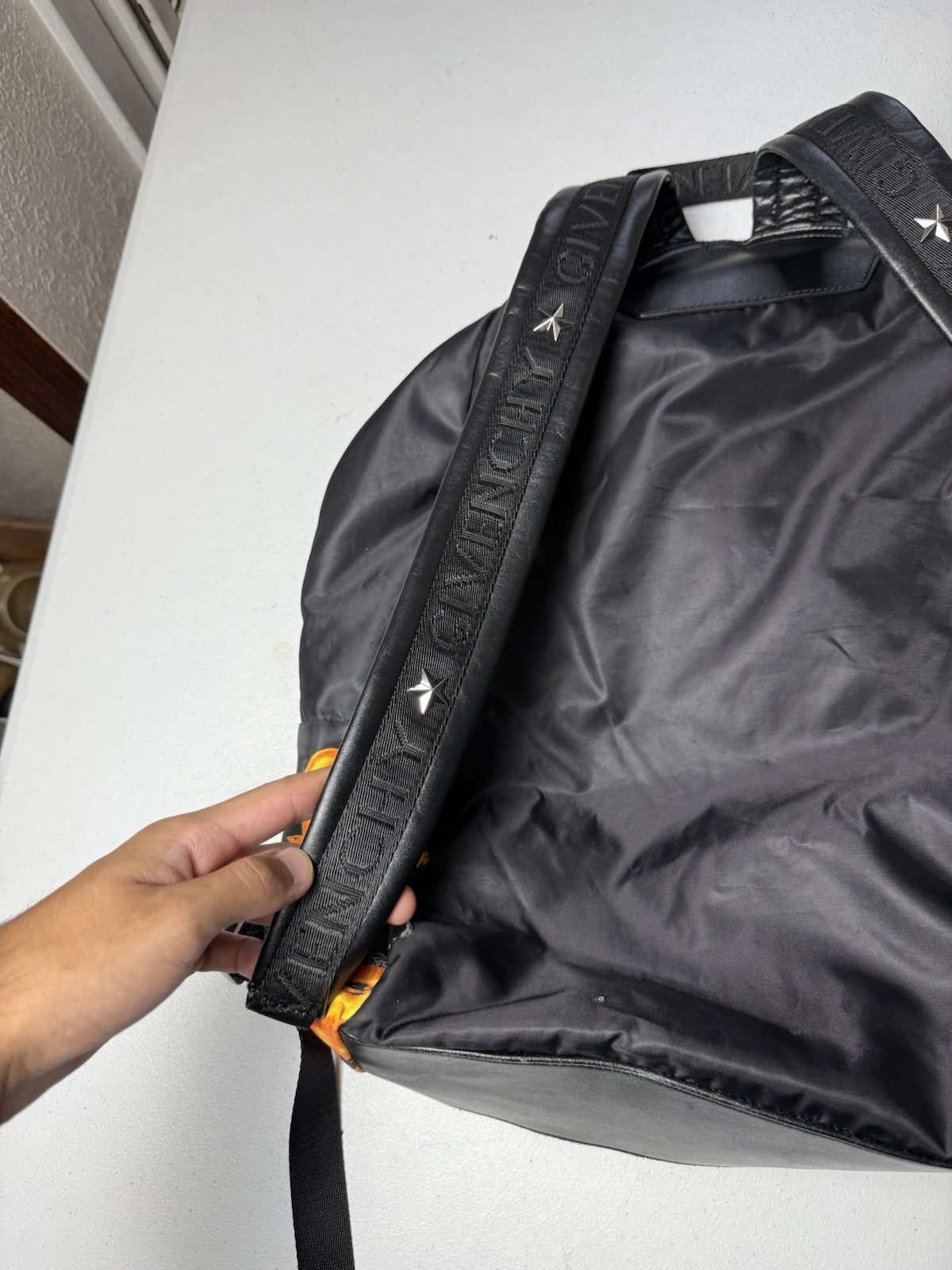 Givenchy Leather Trimmed Flame Backpack – Black Backpacks flaws in pictures beat