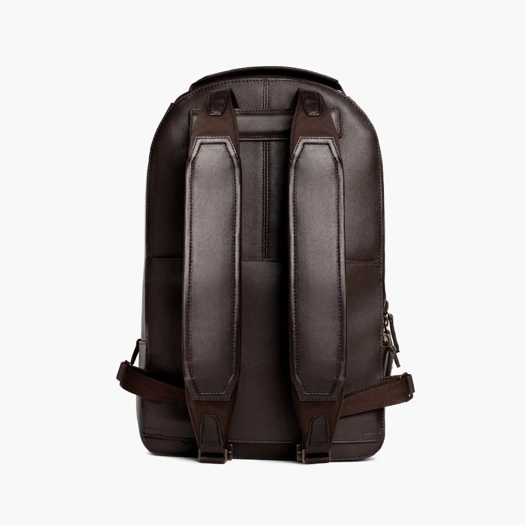 Genuine Leather Backpack Laptop Travel Bag Business School Rucksack Black Brown