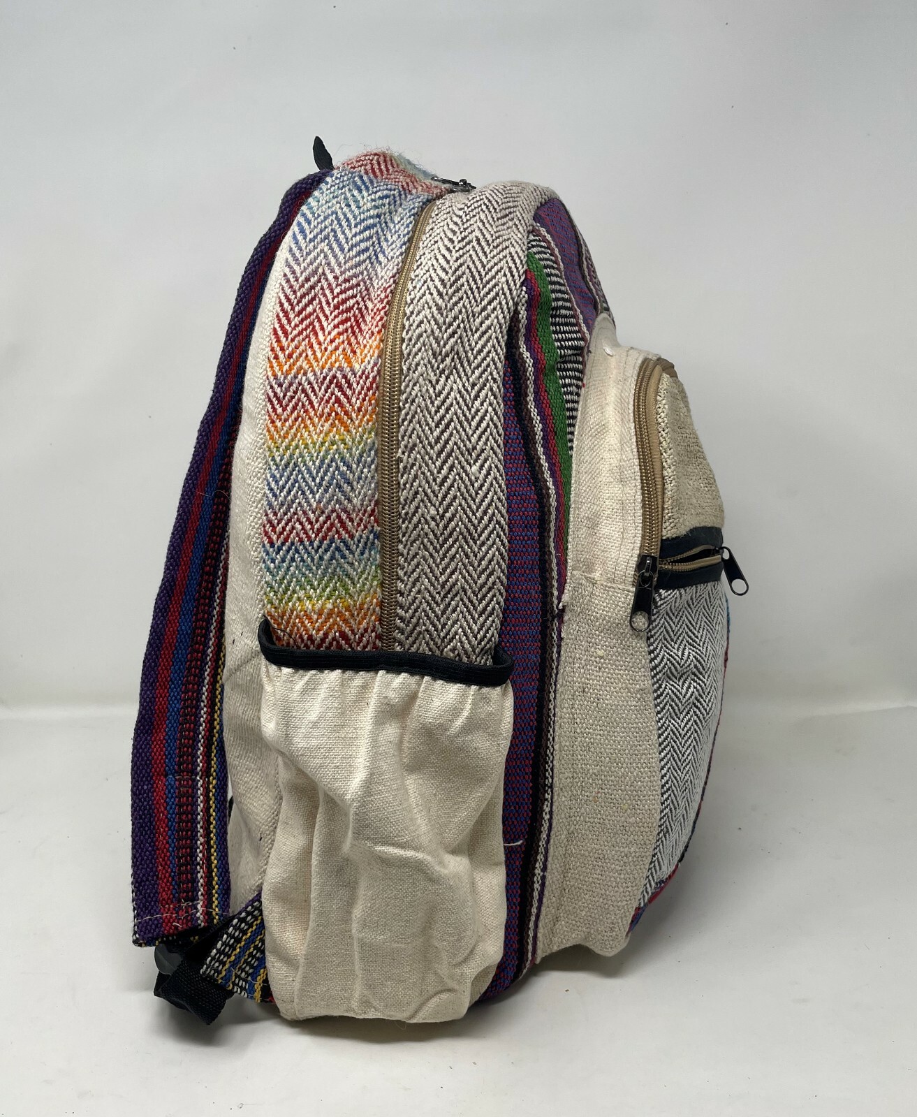 Colorful All Natural 100% Pure Hemp Back Pack Handmade Nepal