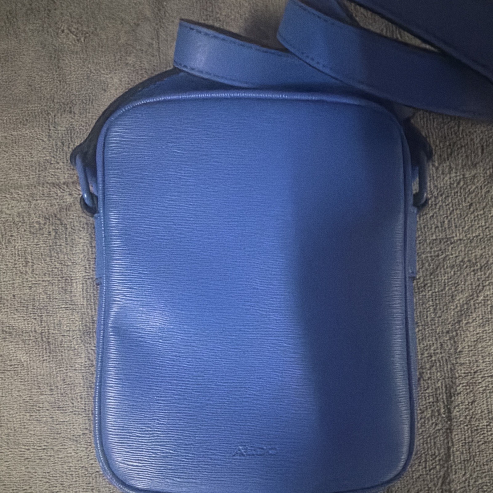 ALDO Blue Messenger Bag Solid Shoulder Strap Men’s Crossbody