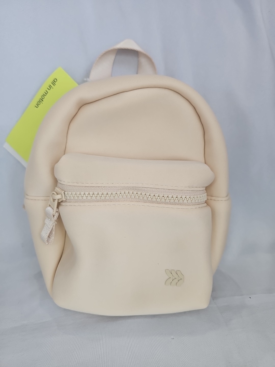Mini Backpack Neoprene All In Motion Cream Small Daypack Crossbody Bag3️⃣