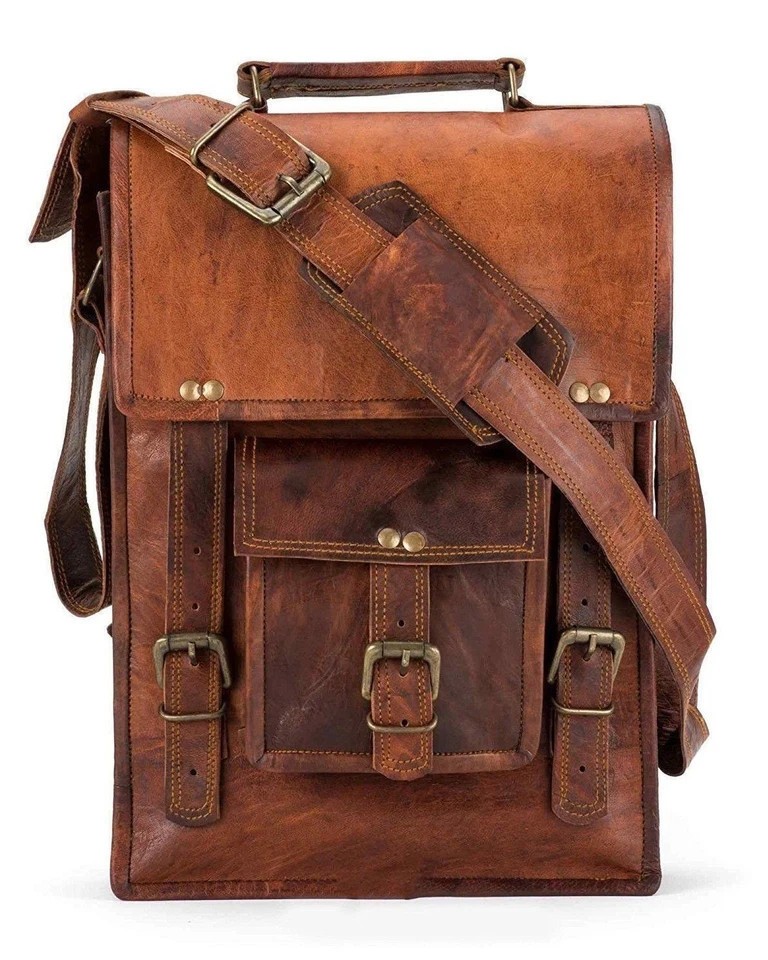 Handmade Genuine Leather Messenger Sleek Bag Men’s Shoulder Satchel