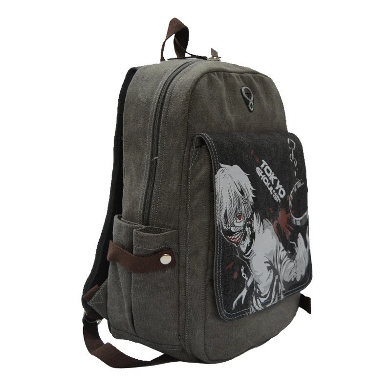 Tokyo Ghoul Kaneki Ken Backpack Oxford Cloth Waterproof Student Black Schoolbag