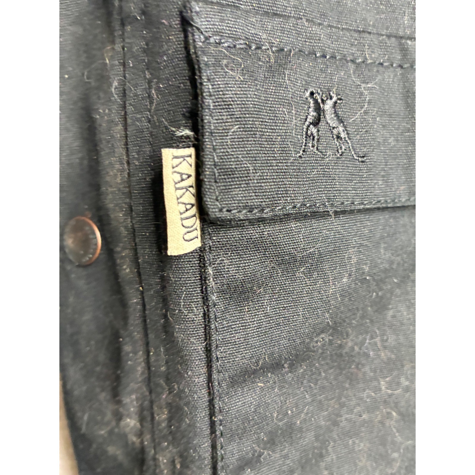 Kakadu Traders Australia Black Canvas Motorcycle Chaps Style 7P33 Size Large