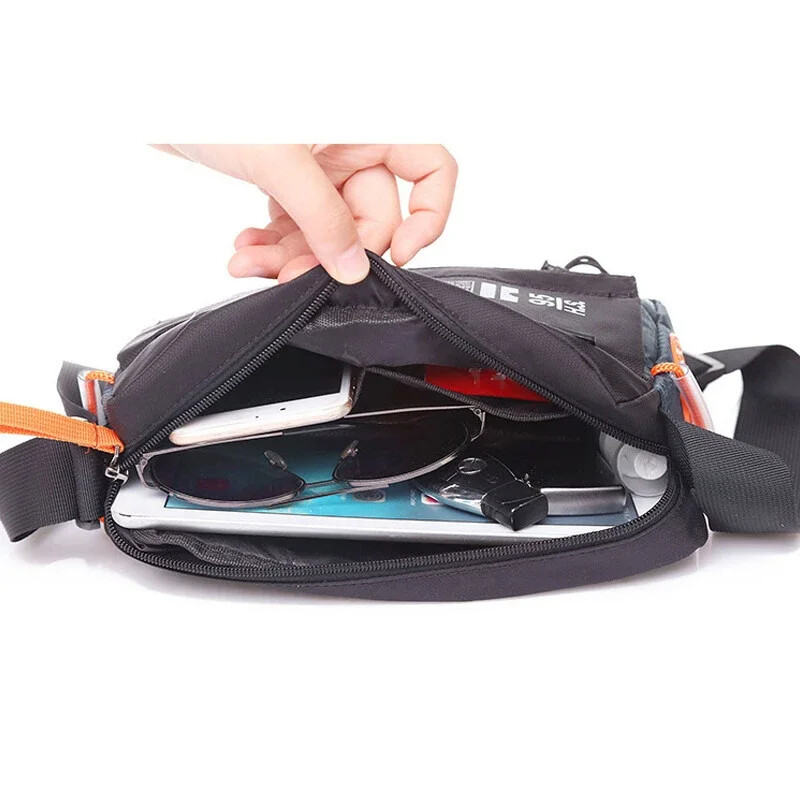 Waterproof Men Bag Single Shoulder Bag Nylon Satchel Crossbody Bag Handbag