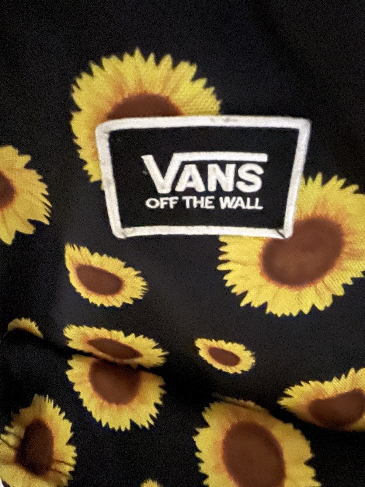 Vans Sunflower Back Pack, Side Pockets, Front Zipper Pocket, (P-1536)