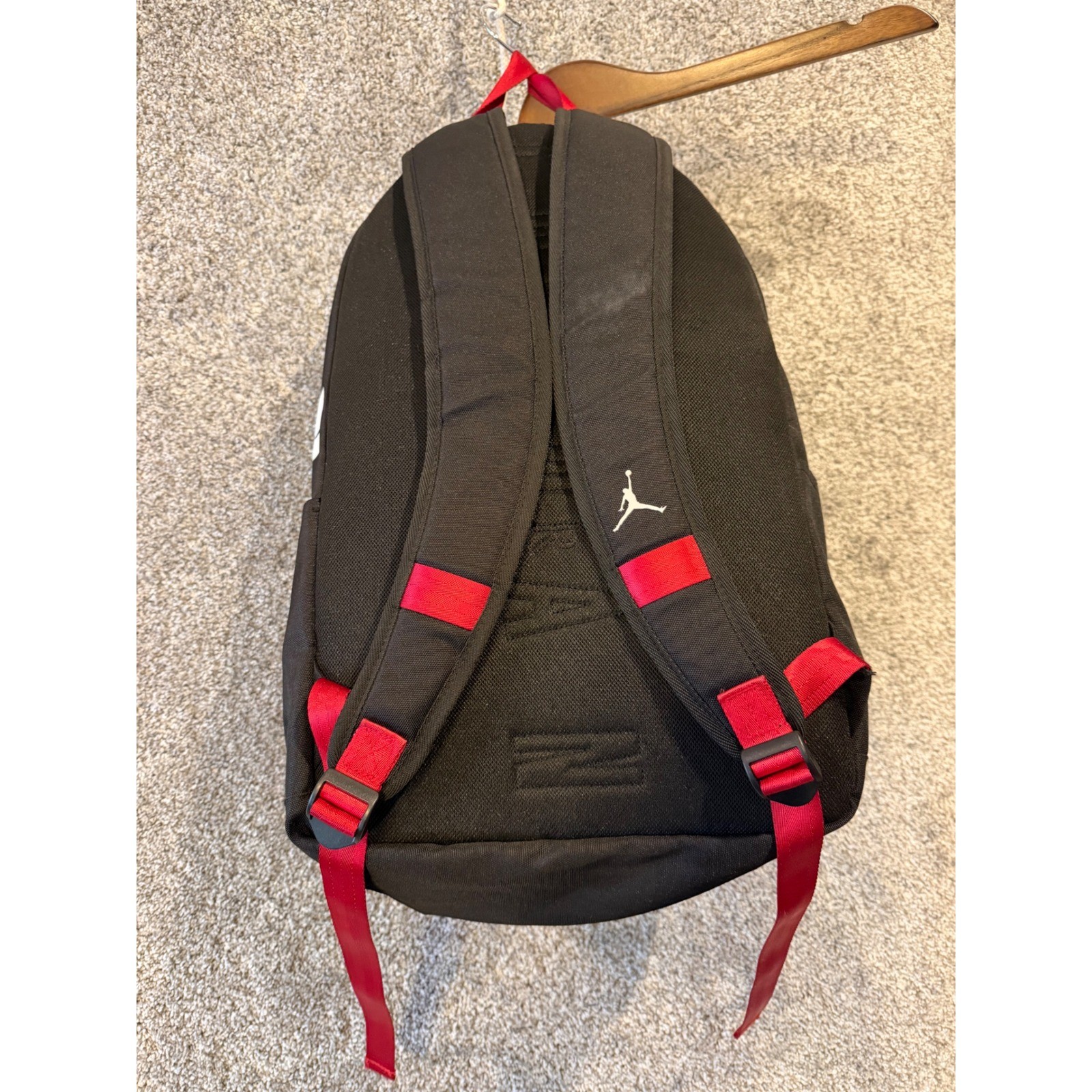 Jordan Backpack Unisex Black Red Jumpman Logo School Sports Travel Bag *