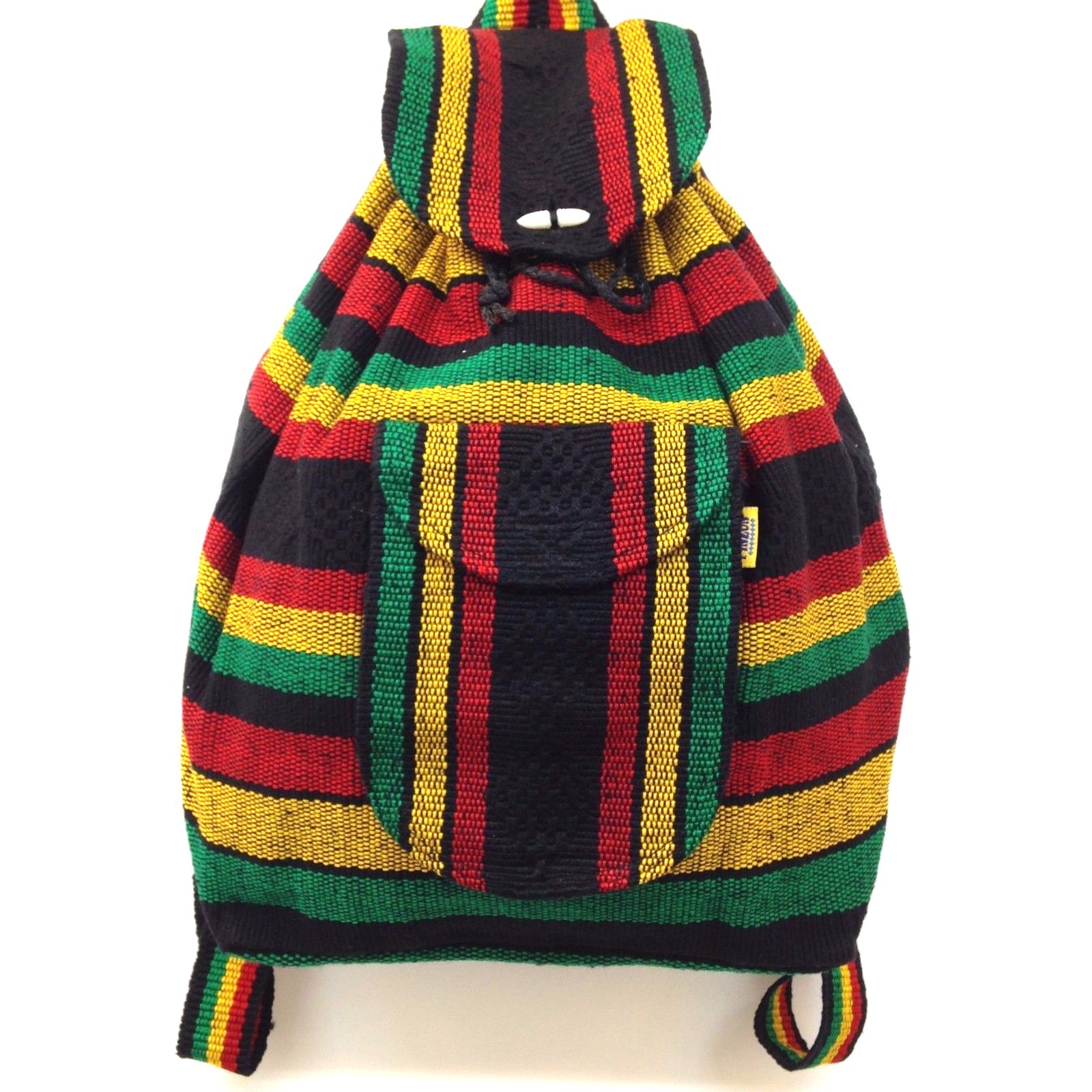 Authentic RASTA Bag Beach Hippie Baja Ethnic Backpack Made in Mexico Unisex 01