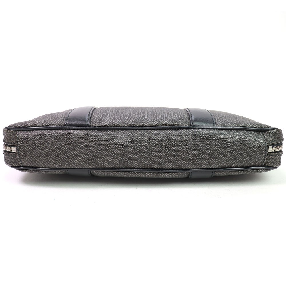 BVLGARI Weekend Briefcase Small Gray Black 2way Shoulder Men Business Bag 32541