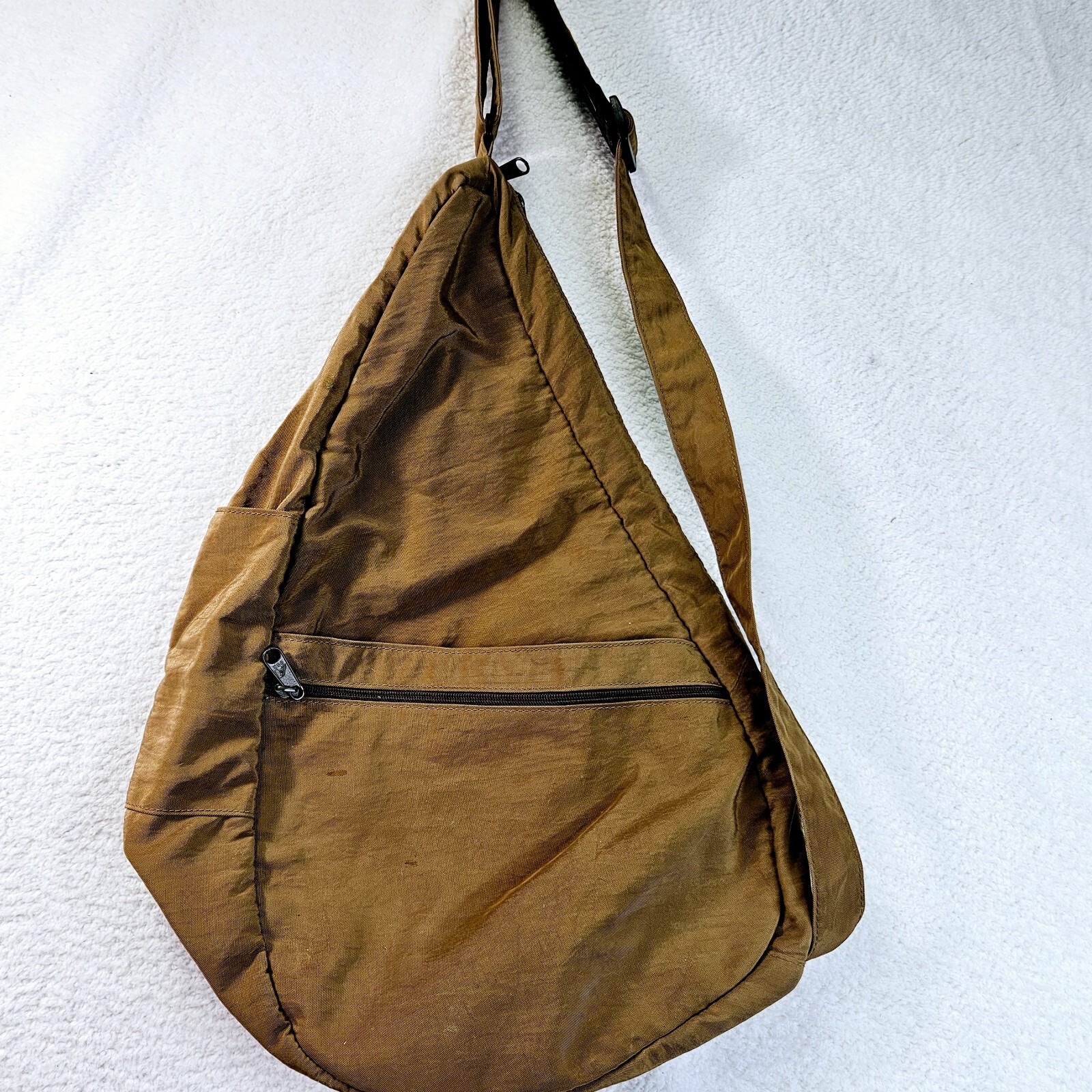 Ameribag Crossbody Brown Nylon Travel Bag One Shoulder Brown Olive Healthy Bag