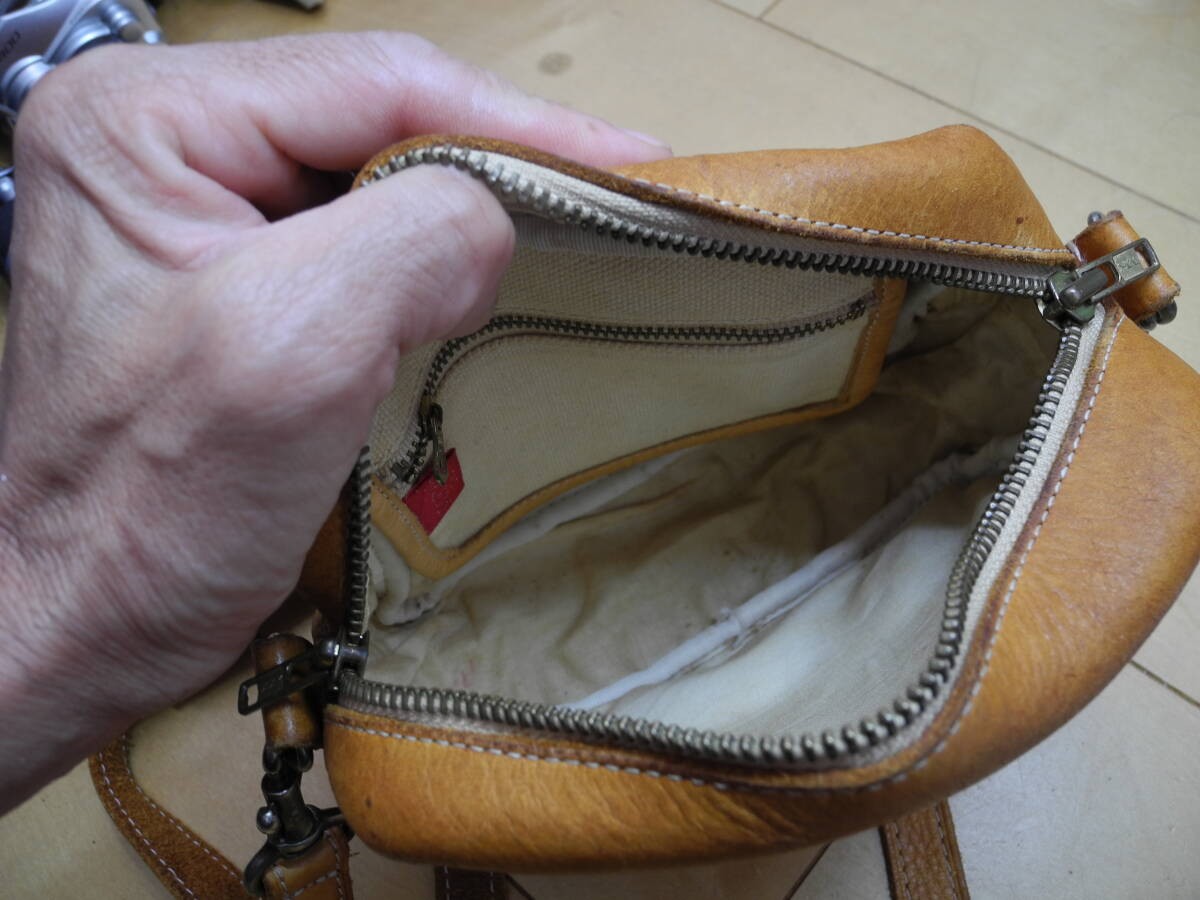 Unbranded POTER Leather Shoulder Bag 17x15x6.5cm Handbag Pre-owned Condition