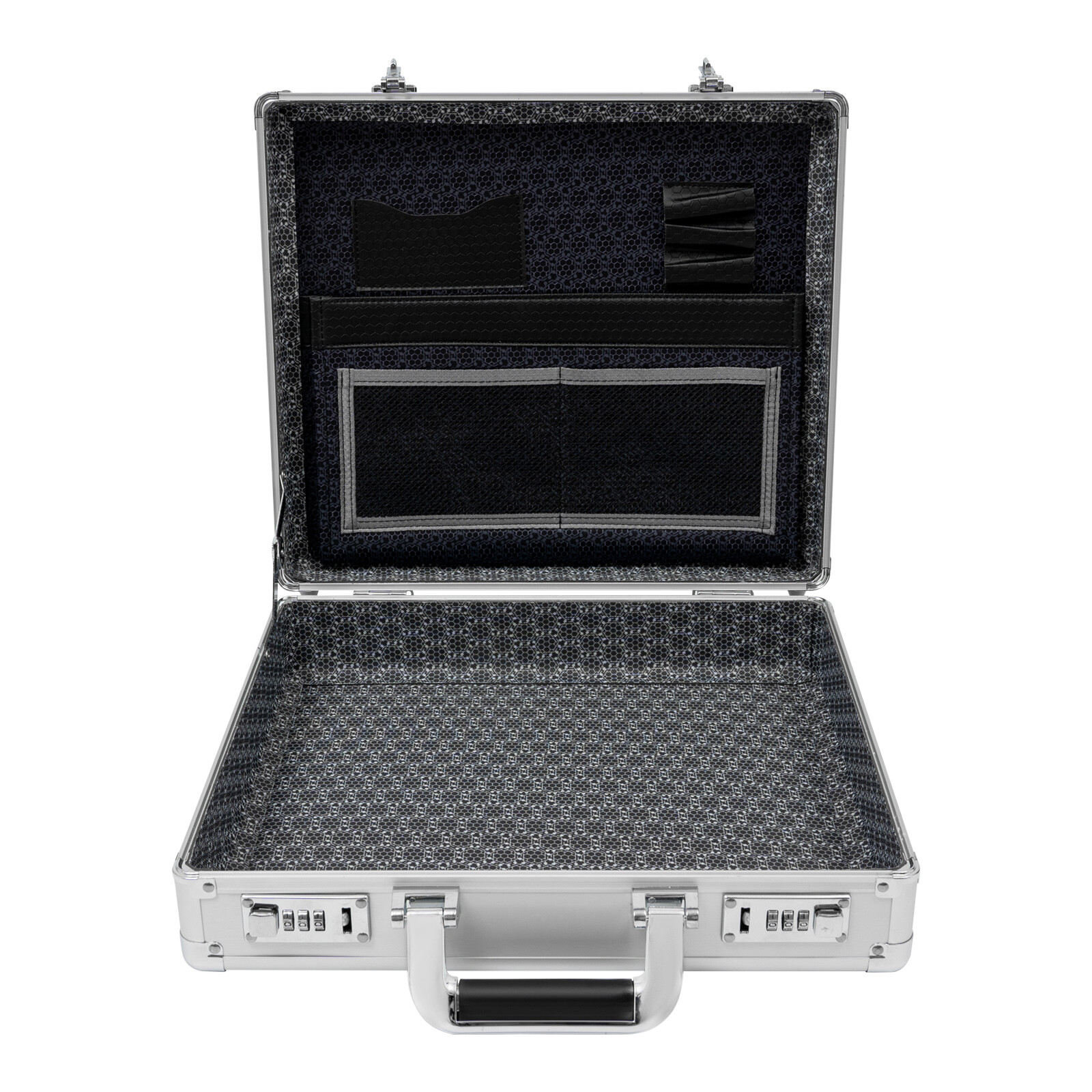 Aluminum Hard Case Big Capacity With Combination Lock Briefcase With Pocket
