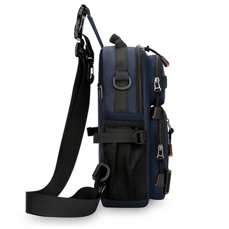 Men’s Oxford Chest Waist Pack Crossbody Bag Casual Fashion Handbag Male Travel