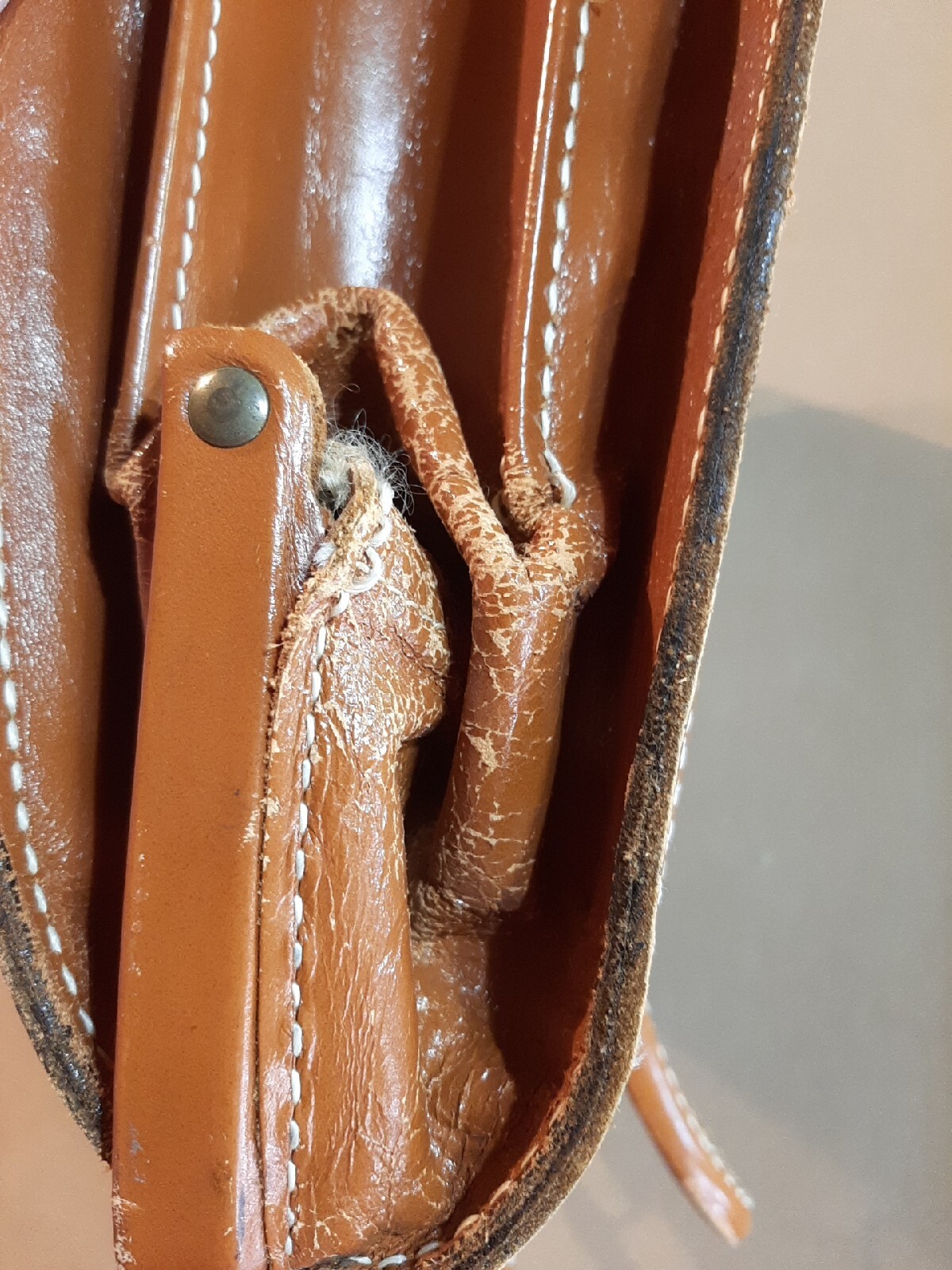 Vintage Bosca Built Brown Leather Briefcase In Used Condition