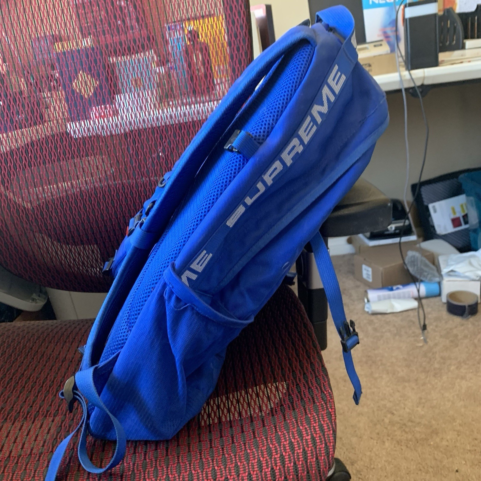 Supreme SS18 Ripstop Nylon Backpack Royal Blue – 100% Authentic – USED