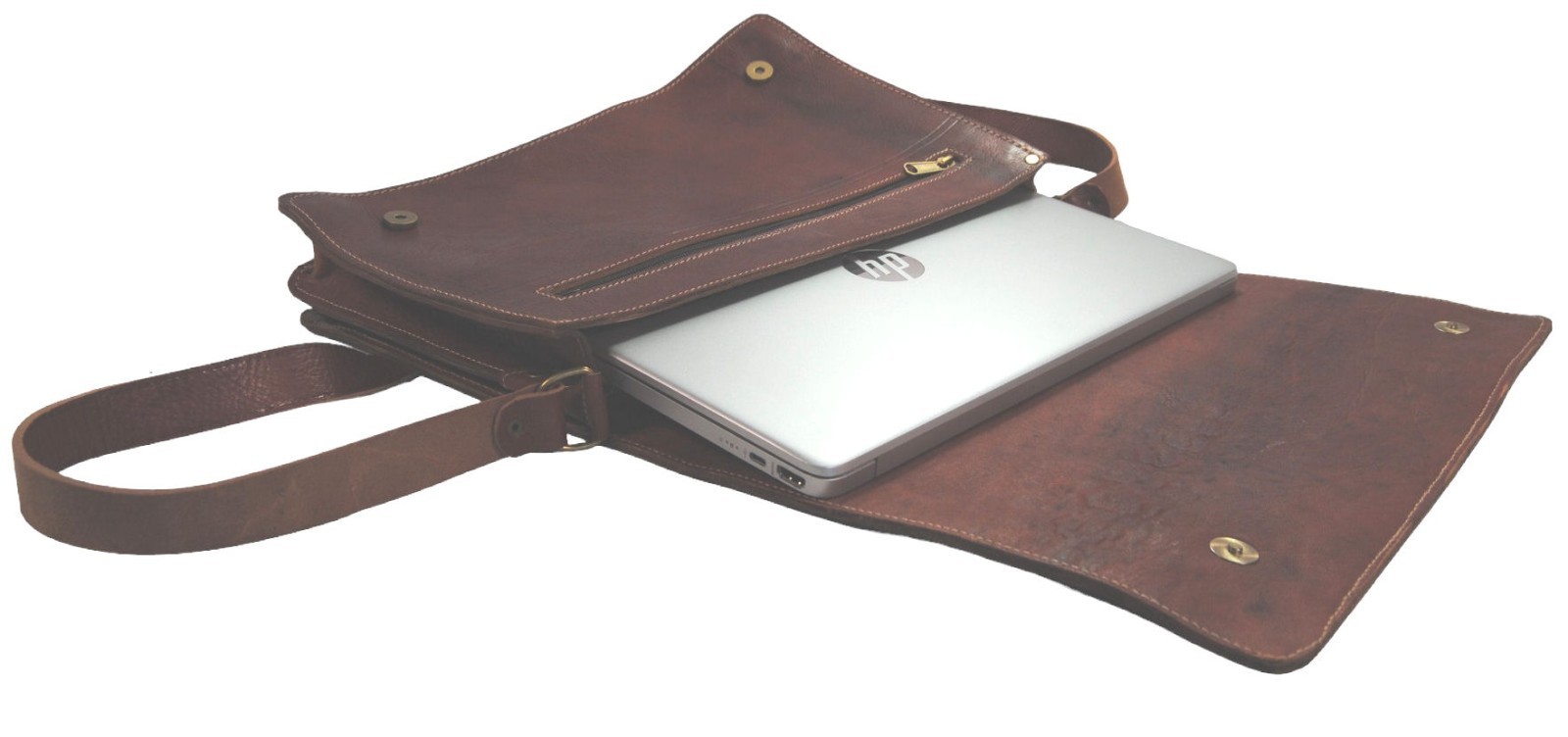 Authentic Moroccan Leather Laptop Bag Made in Morocco by Fair Trade Artisan