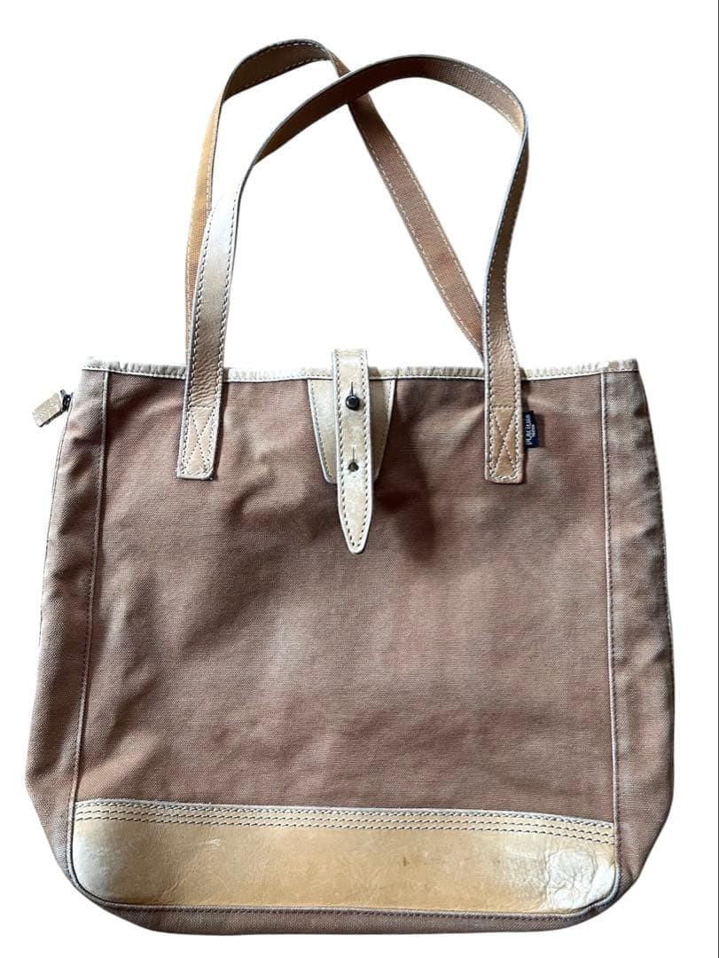 Authentic PORTER Yoshida Kaban 2-Way Canvas Leather Tote Bag 35.5cm x 34cm x 11.