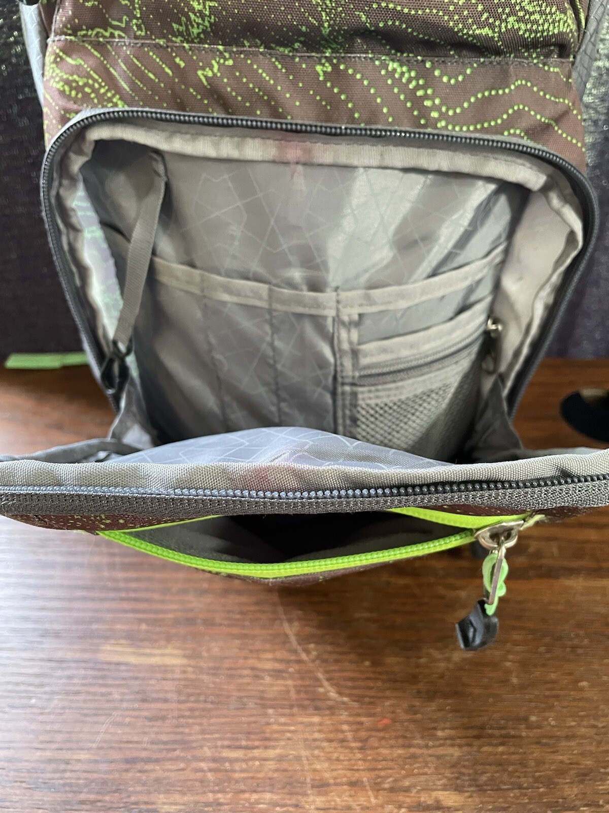 High Sierra Grab Handle Backpack, Chocolate & Green Laptop, Tab pockets