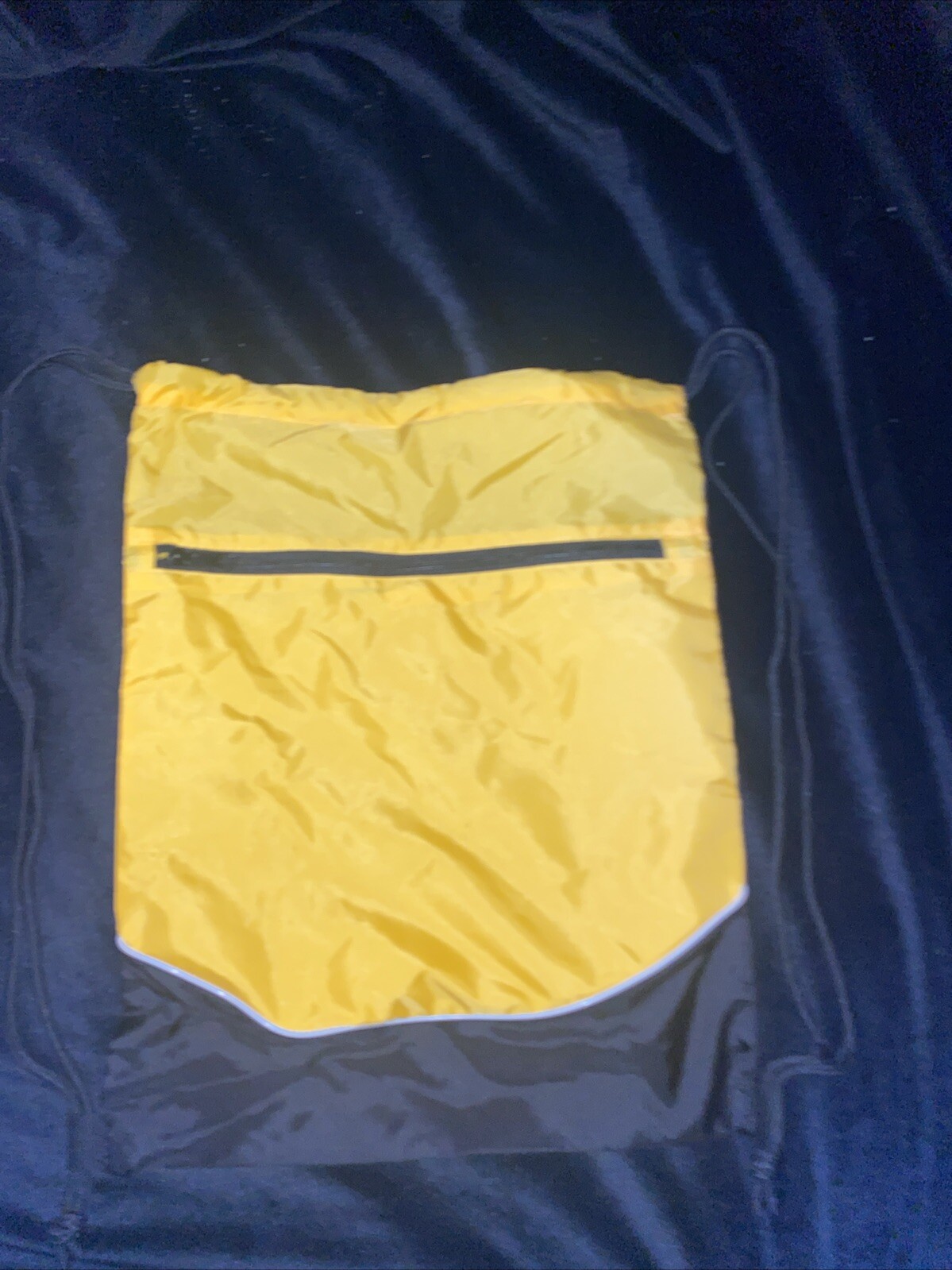 Black And Yellow Back Pack Sack Drawstring