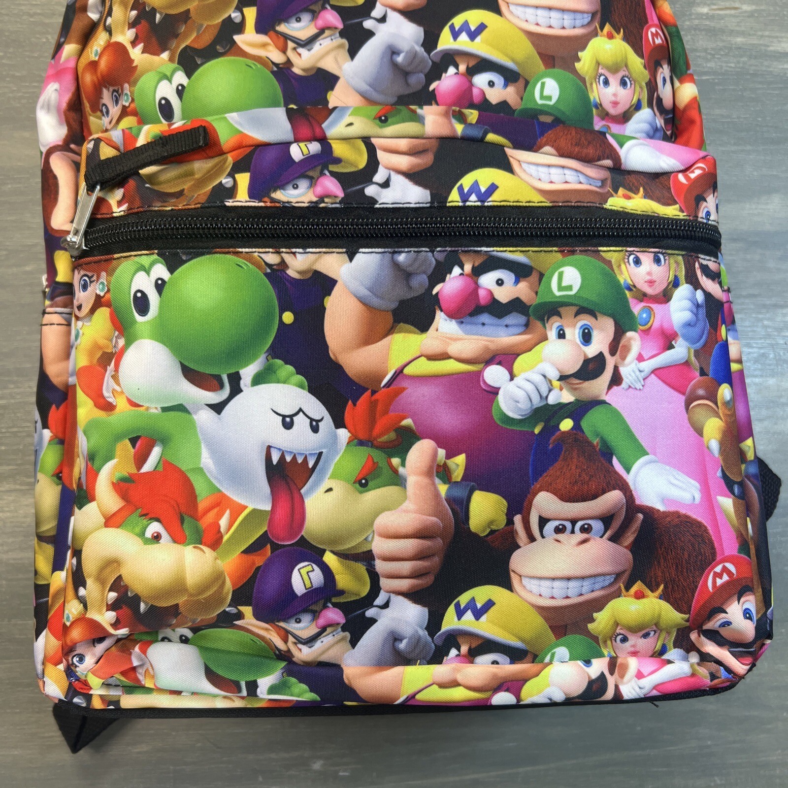Super Mario Bros All Over Backpack Bag 16″ x 12″ Nintendo