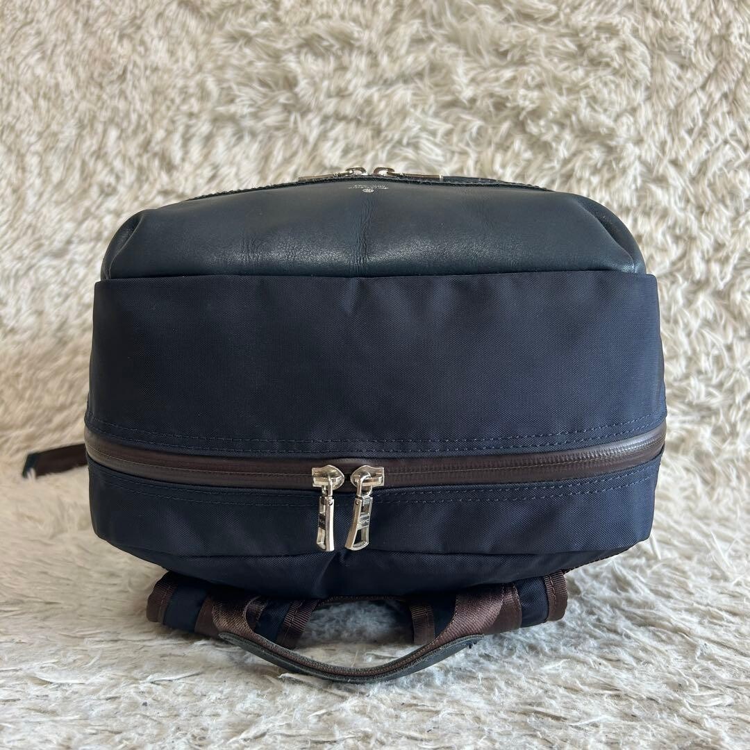 Master-piece STREAM Navy Nylon Leather Business Backpack Large Japan 42cm