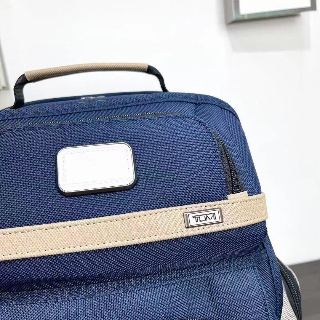 Tumi Alpha 3 Brief Pack Backpack Navy white Shoulder Bag Business Nylon Outlet