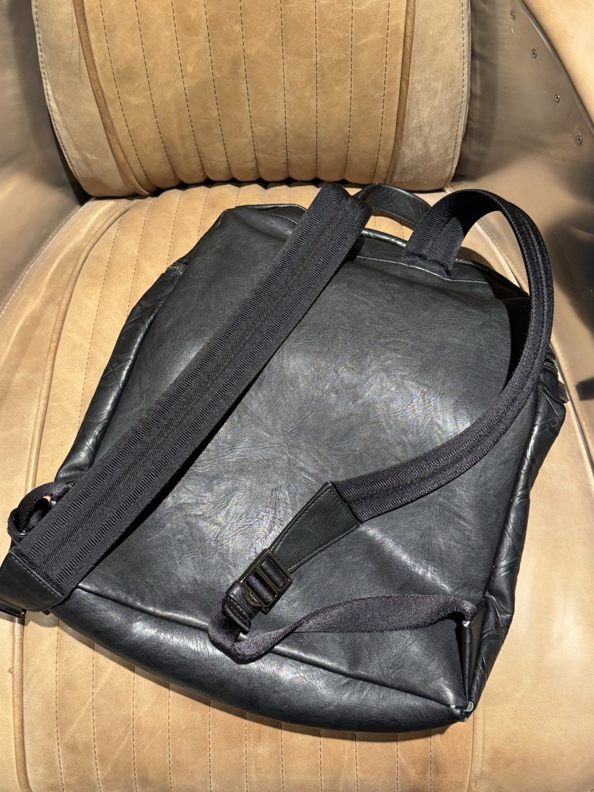 Ferragamo Gancini Black Leather BackPack Paid Over $ 1650 At Short Hills Mall