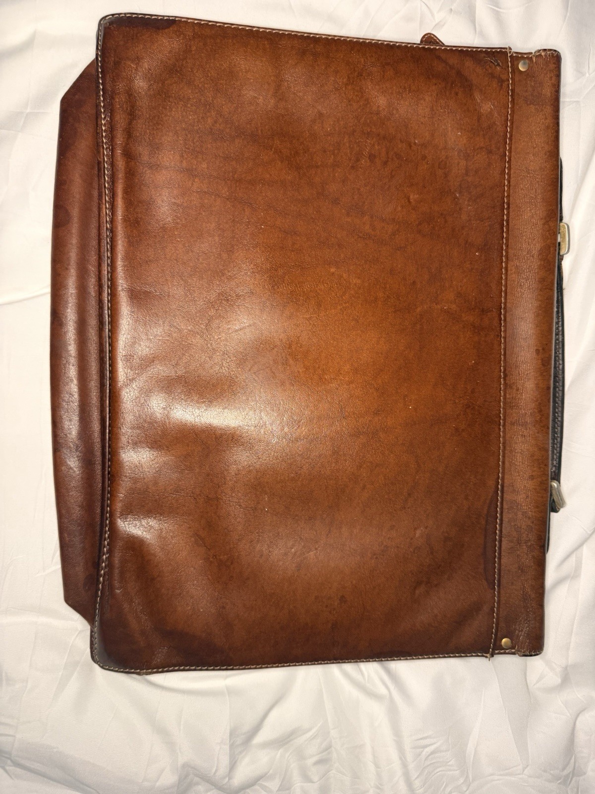Gold Pfeil Men’s Brown Briefcase/Document Case Top Handle Lock Inner Pockets