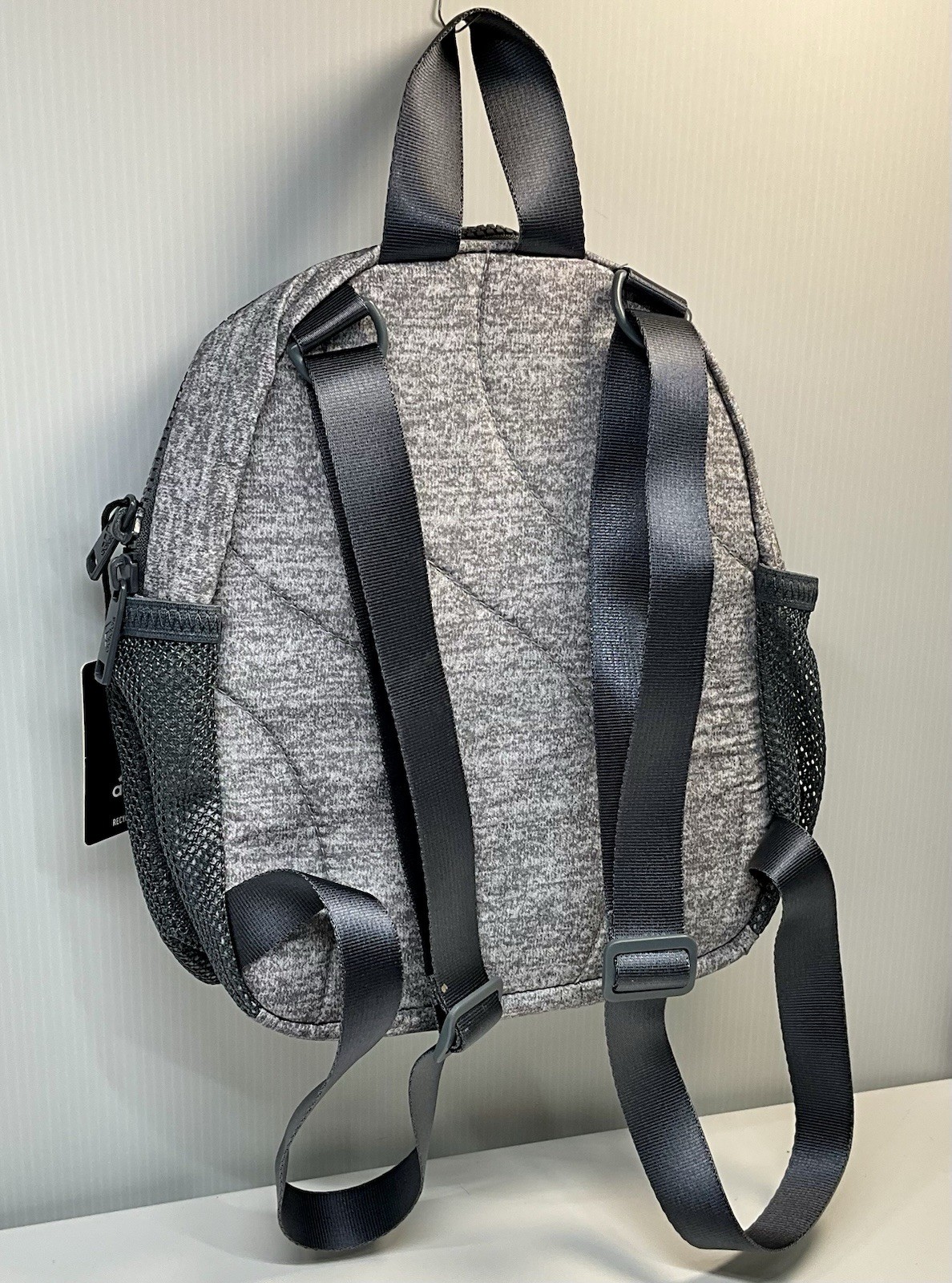 Adidas Linear 3 Mini Backpack Mesh Pockets Interior Compartments Gray Black NWT