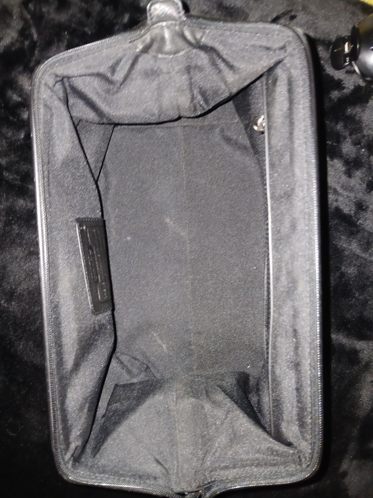 Vintage Coach C1S-5406 Black Leather Toiletry Case Dopp Kit Bag Travel