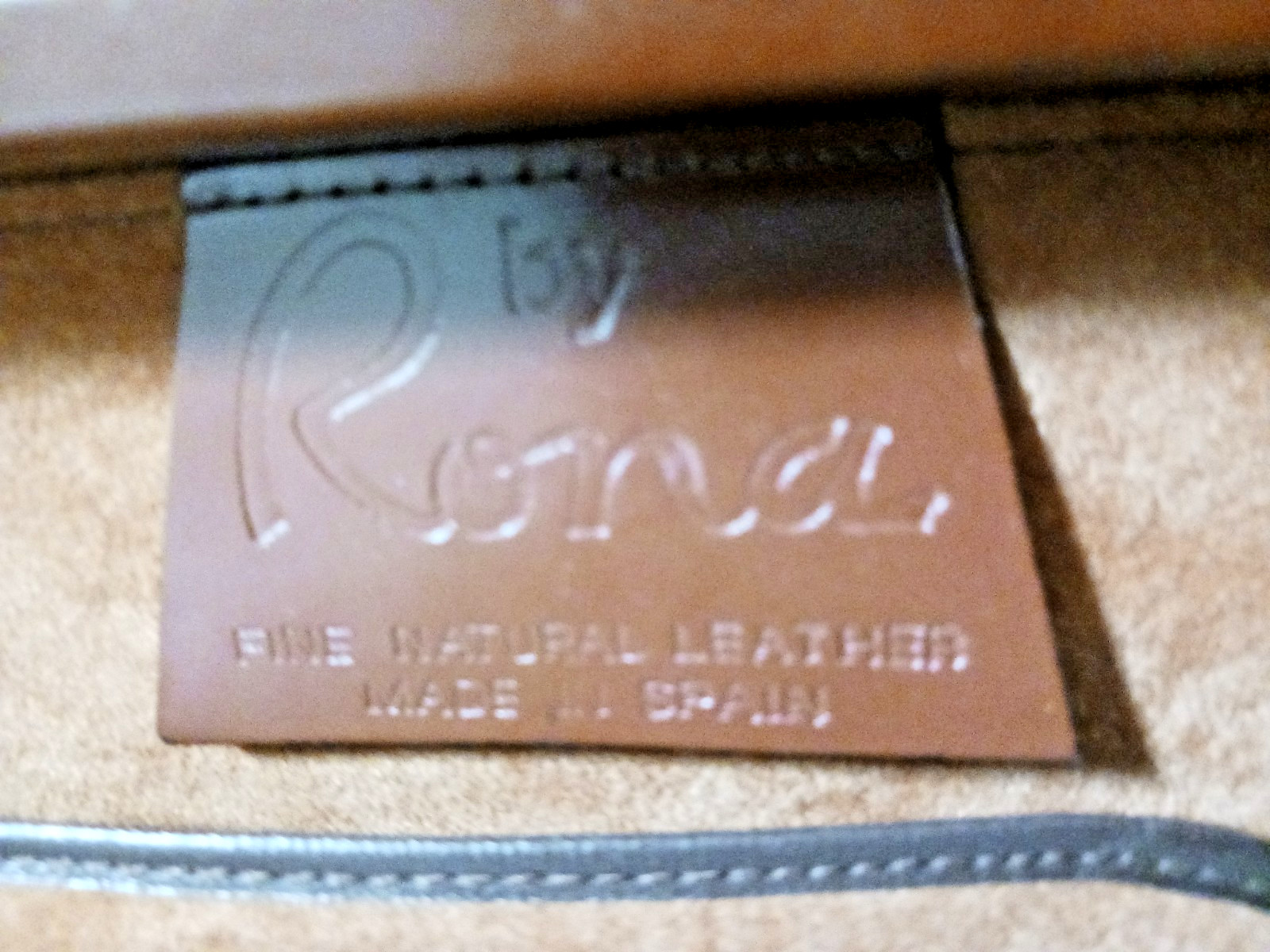 Rare Vtg By Rona Spain Leather Men’s Bag Cognac Slim Document Case CLEAN MCM HOT