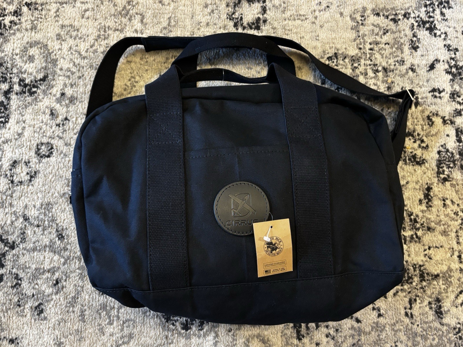 Duluth Pack Cirrus Black Duffel with Parachute Lining