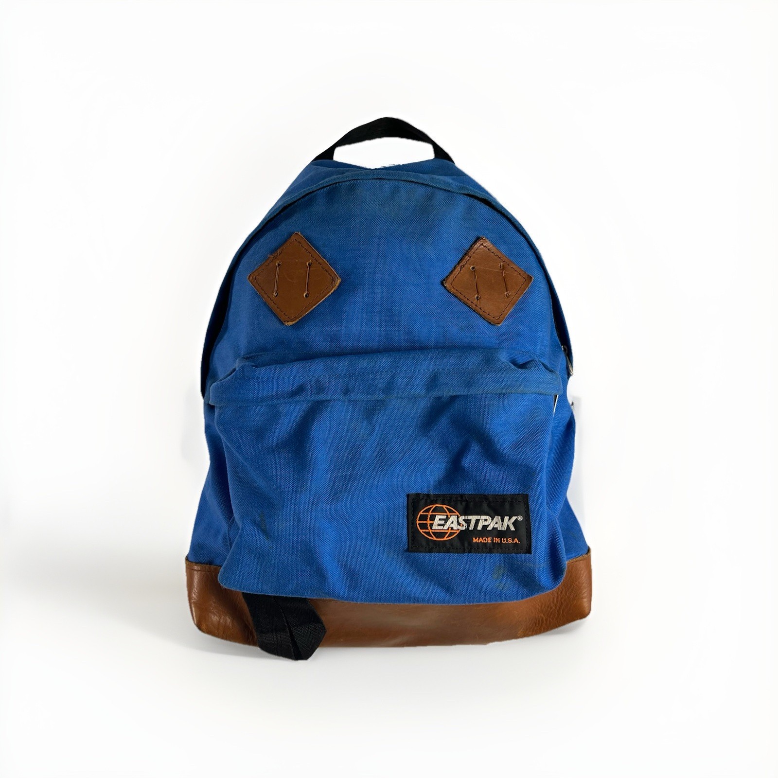 Vintage MARTY MCFLY BTTF Blue 80s Eastpak Backpack USA Made Leather Bottom