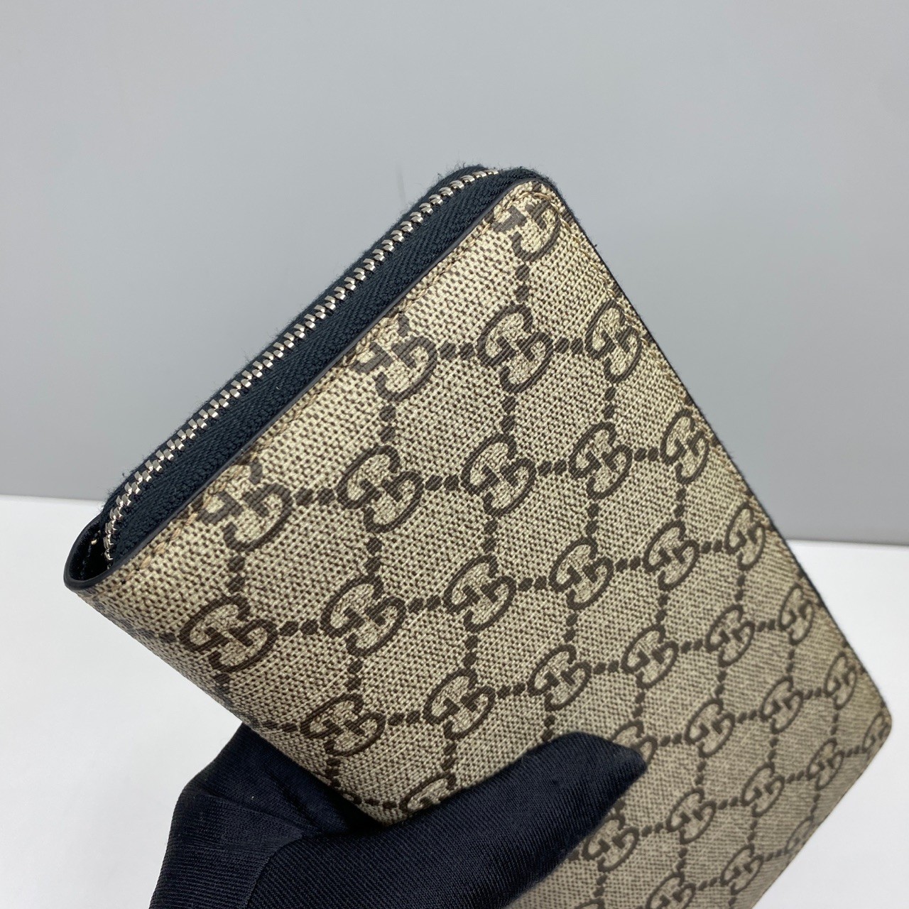 Gucci Pre-Owned Authentic Bee Wallet Monogram Canvas 19x10x3cm Free Shipping