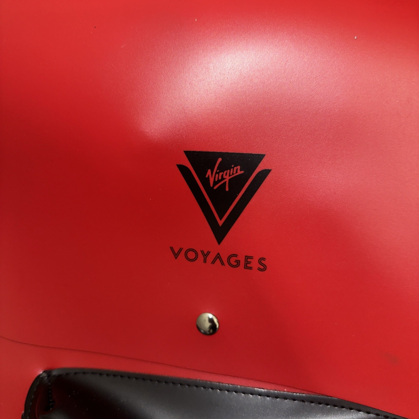 VTG Virgin Voyages Rubber Backpack Leather Look Red Bag Rare High Street Limited