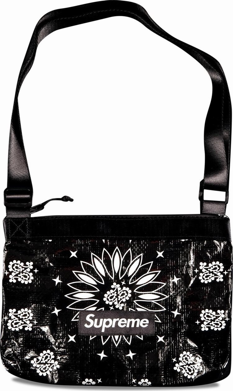 Supreme Bandana Tarp Side Bag SS21 Black