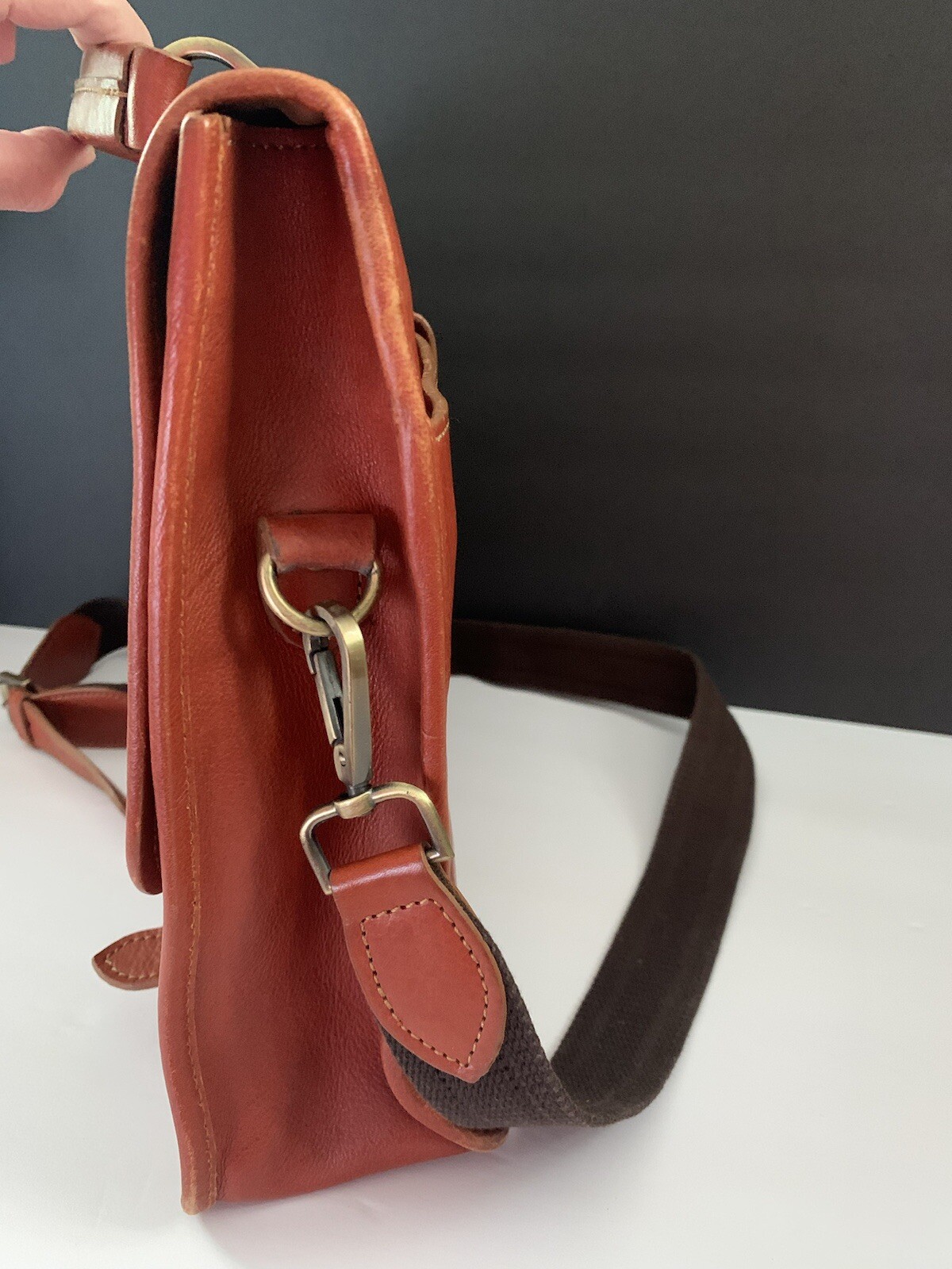 Mulberry Vintage Elkington Briefcase Laptop Bag Crossbody In Natural Leather