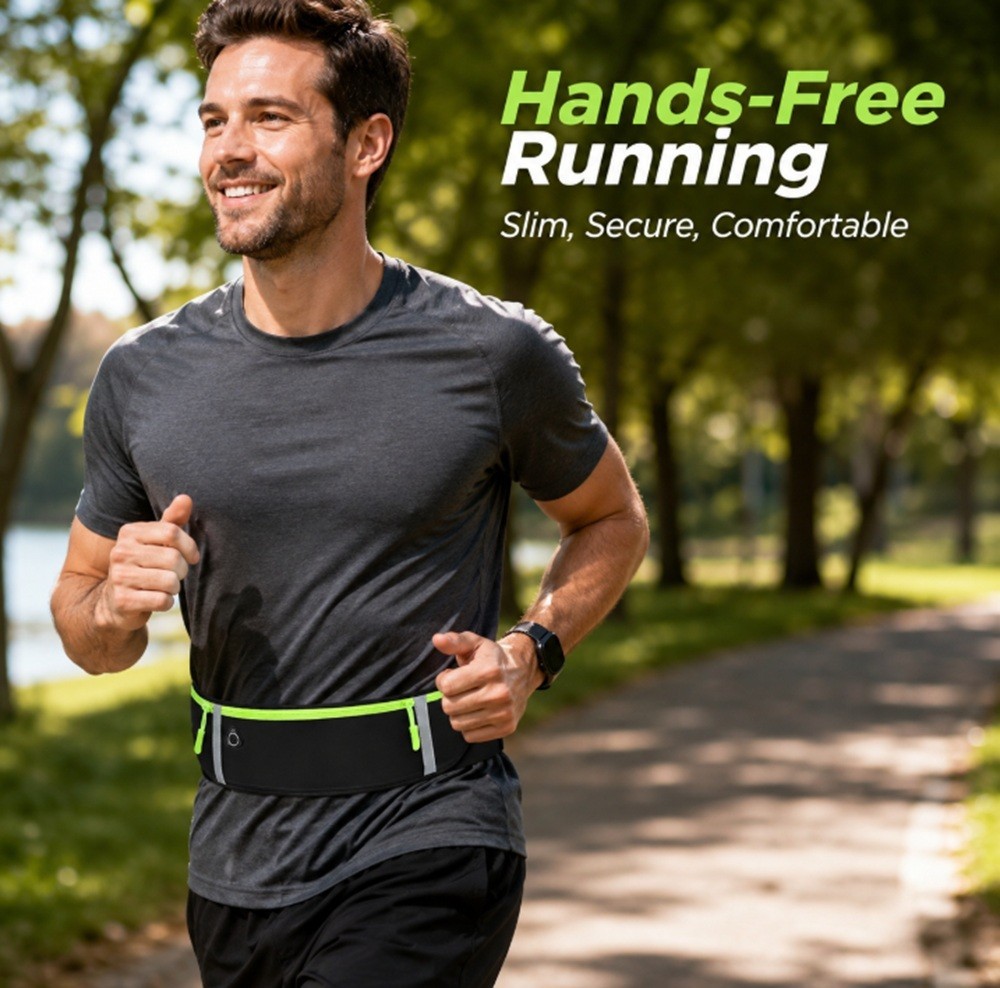 Adjustable Running Belt Water Resistant Waist Pack Fanny Bag Unisex Phone Pouch