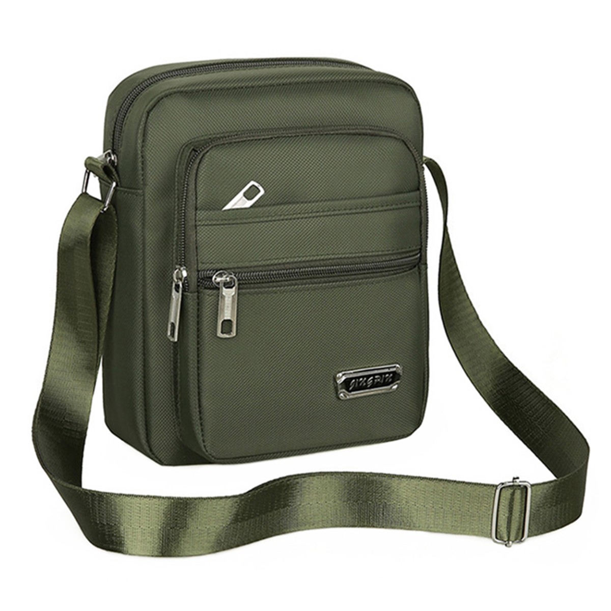 Men’s Shoulder Bag Casual Crossbody Bag Waterproof Fabric Multi Pocket Design