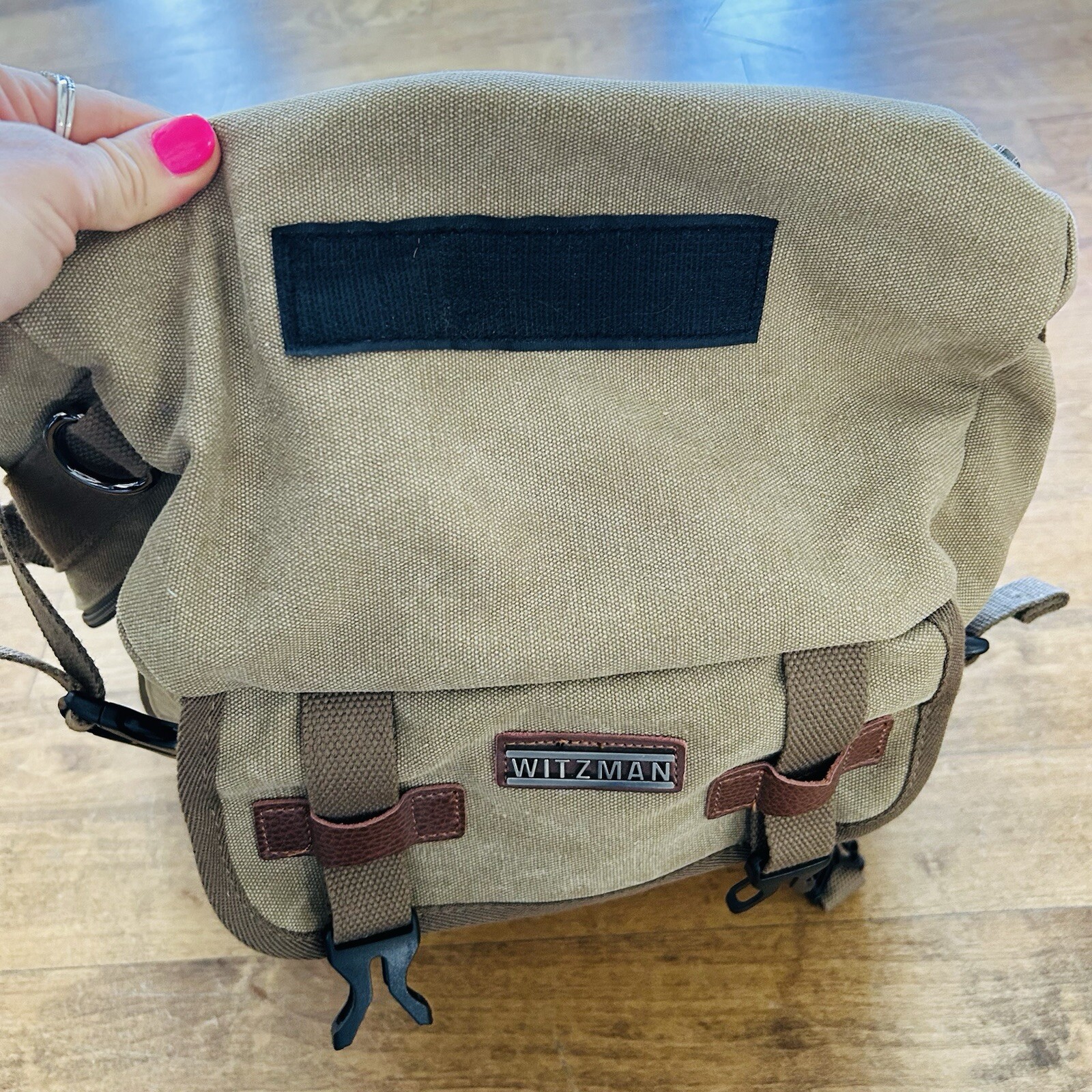 Witzman Canvas Convertible Backpack Duffel Travel Khaki Tan Brown NEW