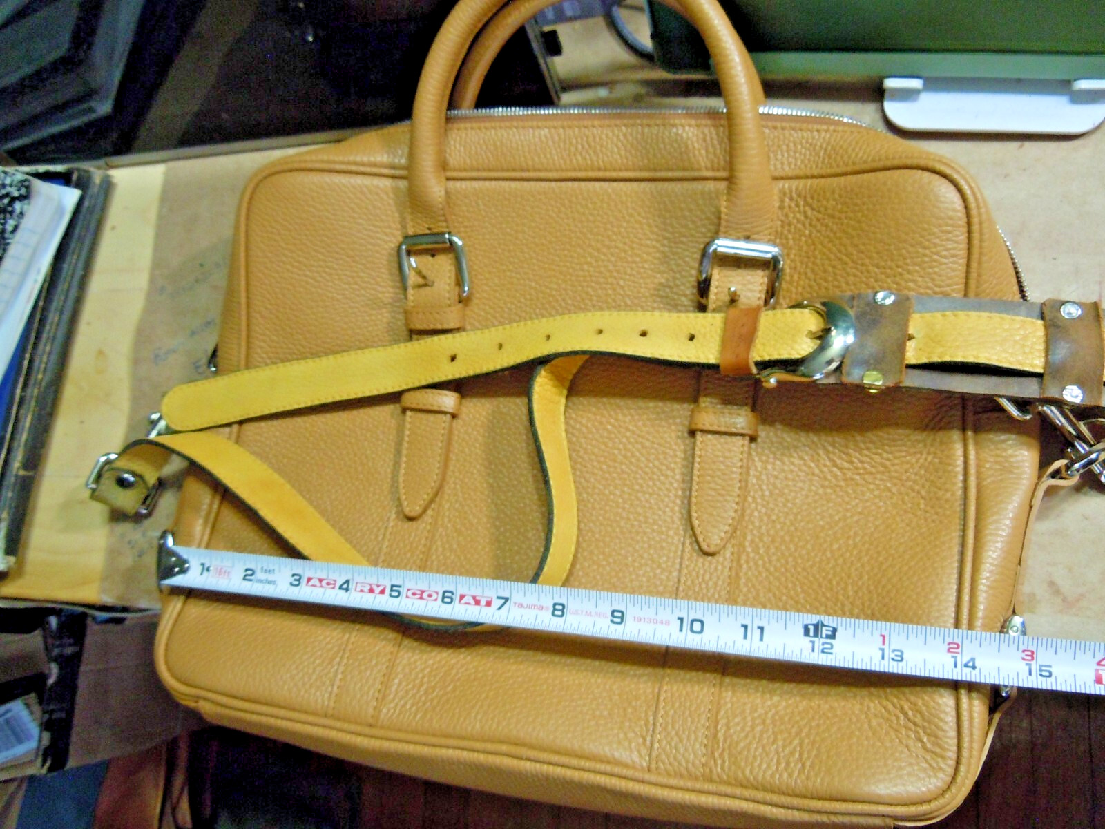 New Auth Overland Old Leather’ STRINGER U2 BAG Messenger/Briefcase