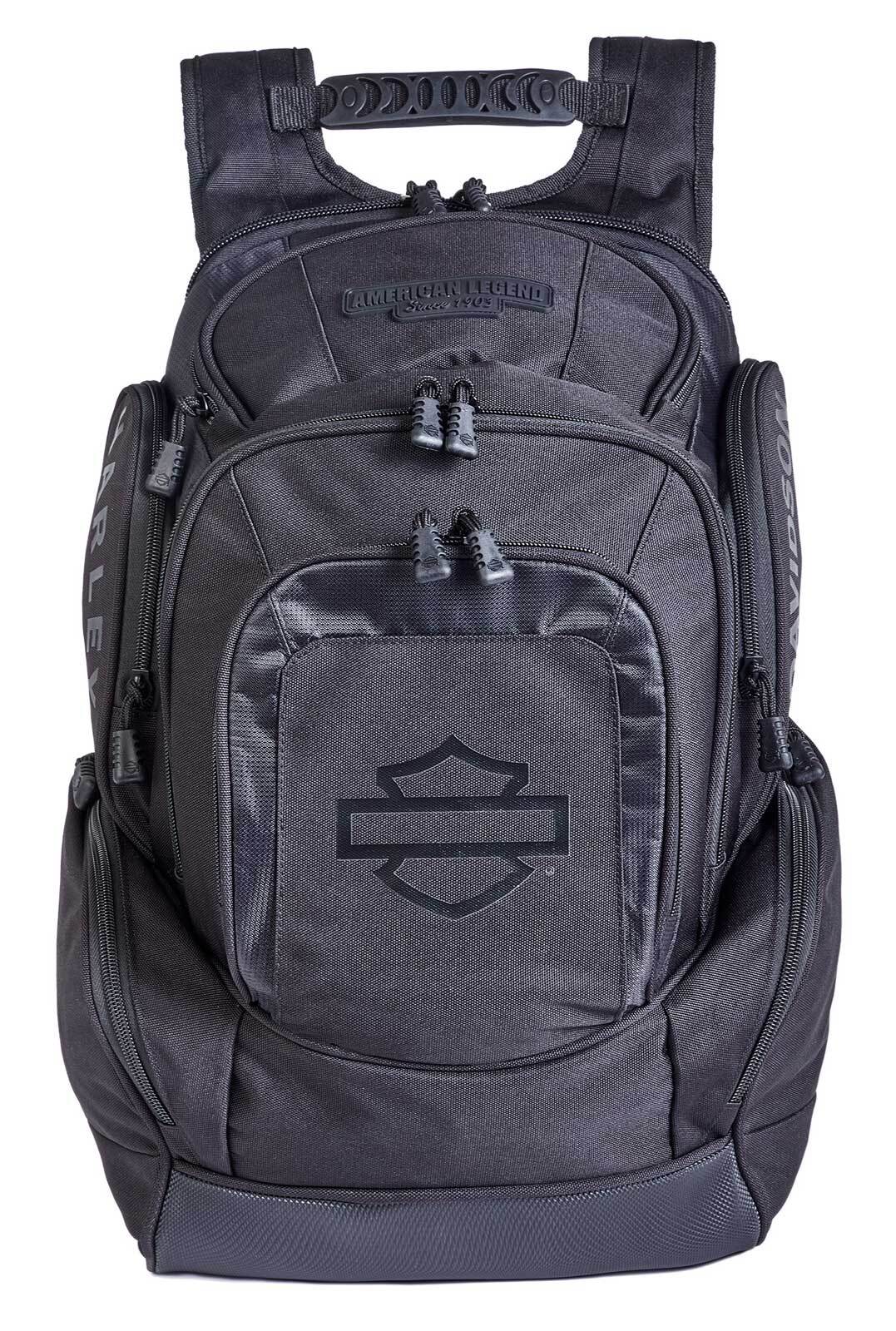 Harley-Davidson Rubber Bar & Shield Legend Rugged Polyester Backpack – Black