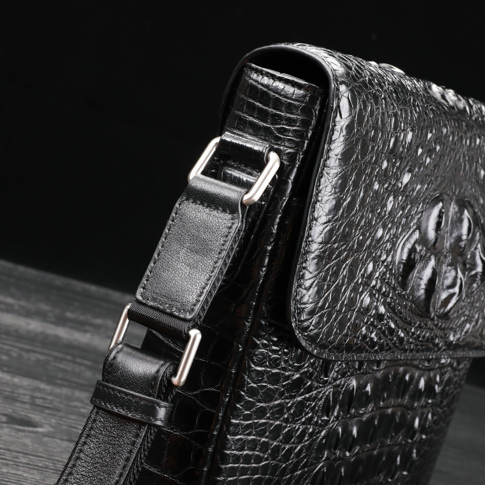 Handcrafted Genuine Croco Horn Back Skin Sling Shoulder Bag Crossbody Bags
