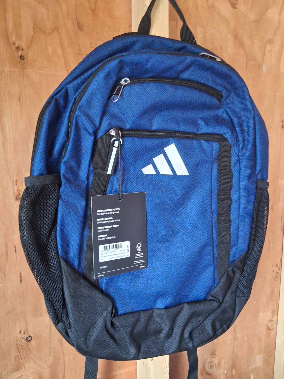 Brand New Adidas Striker II Backpack #5142749 in BOLD BLUE
