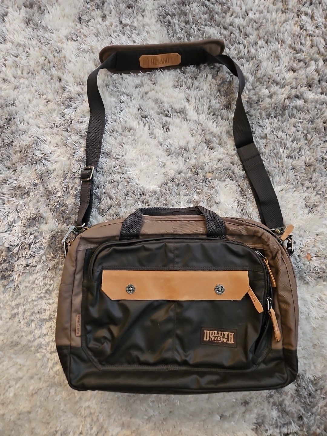 Duluth Trading Large Canvas Beefcase Briefcase Backpack Porter 44402 EUC!