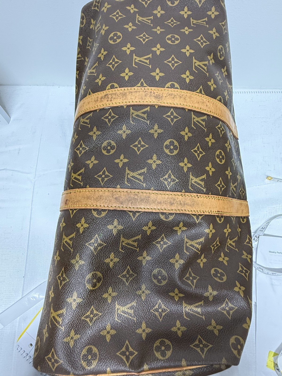 Louis Vuitton Keepall 60 Monogram Duffle Travel Bag Unisex Brown Luggage VI871