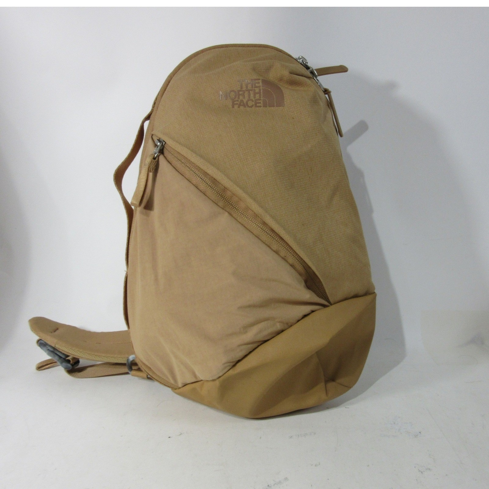 The North Face Field Bag Crossbody Sling Tan Beige Outdoor Zip Pockets Outdoor