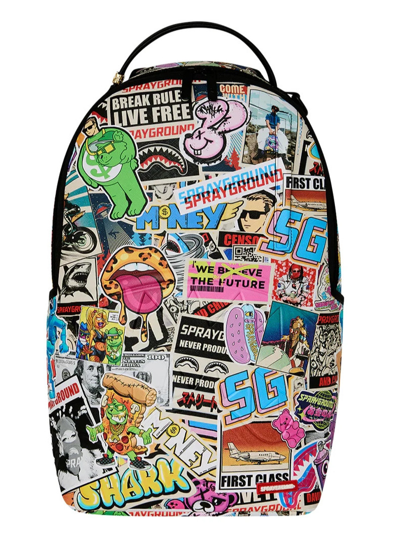 Sprayground Life’s a Movie Backpack🔥New Black Travel Bookbag Large School Bag